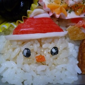 簡単キャラ弁☆クリスマス　サンタのお弁当♪